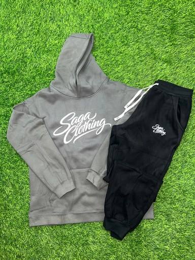 Black Saga Clothing hoodie laid flat